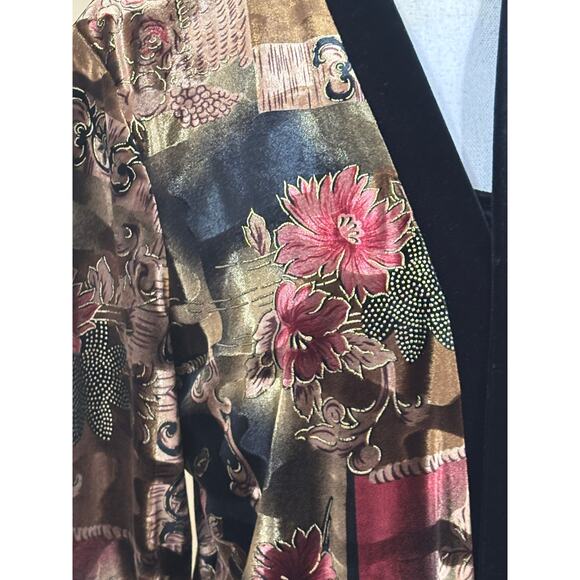 R&M Richards black cutout velvet Jacket and top, gothic, vintage, romantic - Picture 5 of 6